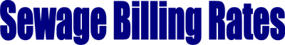 Sewage Billing Rate Increase