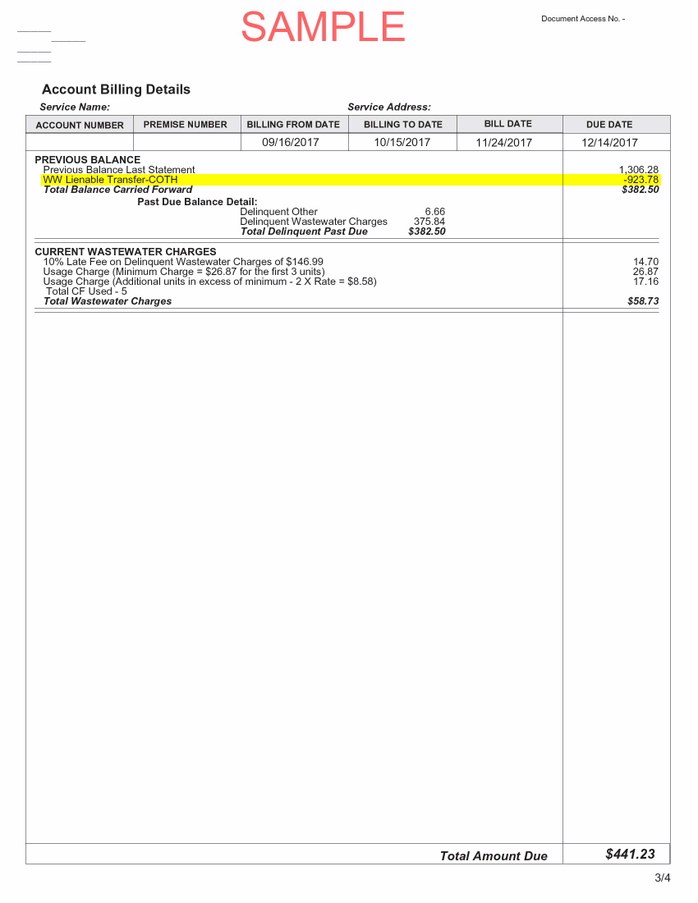 Sewage Billing News: City Continues Collections and Property Liens on Delinquent Accounts. Here is What YOU Need to Know...